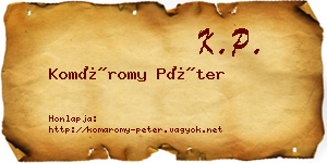 Komáromy Péter névjegykártya