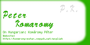 peter komaromy business card