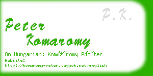 peter komaromy business card